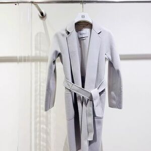 🚩steal Authentic MaxMara Soft Gray Wool Coat